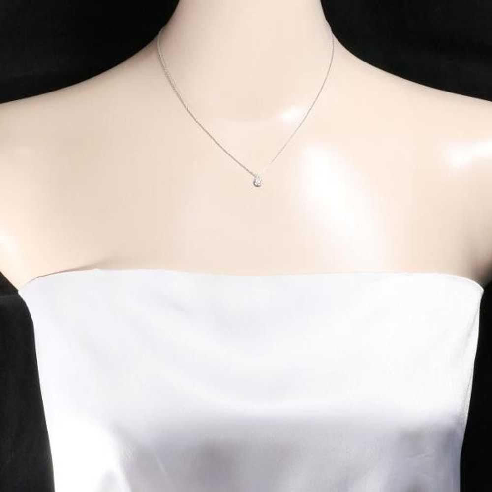 Other LuxUness K10 White Gold Diamond Necklace Me… - image 3