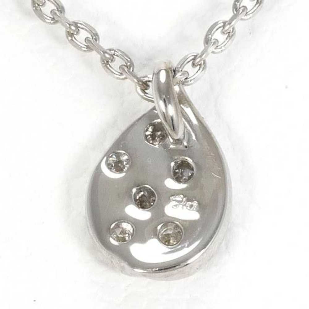 Other LuxUness K10 White Gold Diamond Necklace Me… - image 4