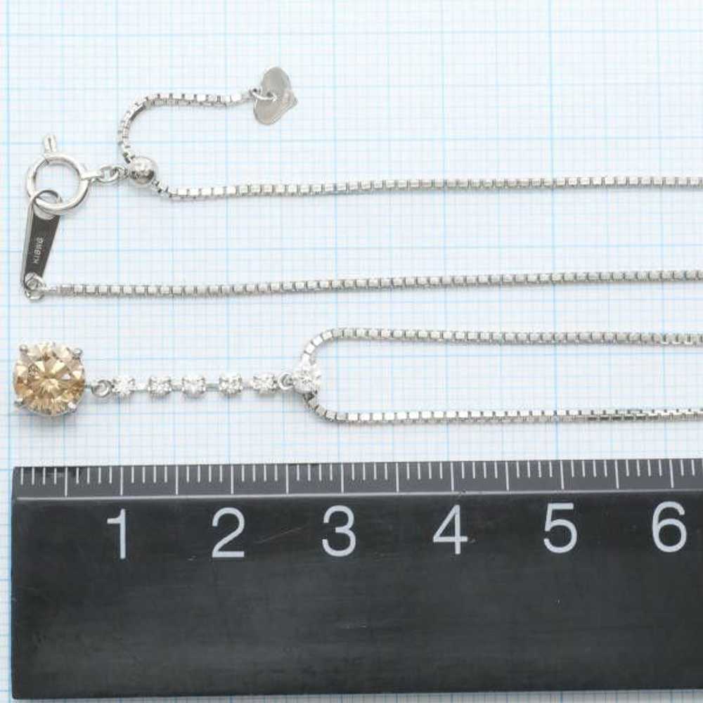 Other Other K18 White Gold Diamond Necklace Metal… - image 6