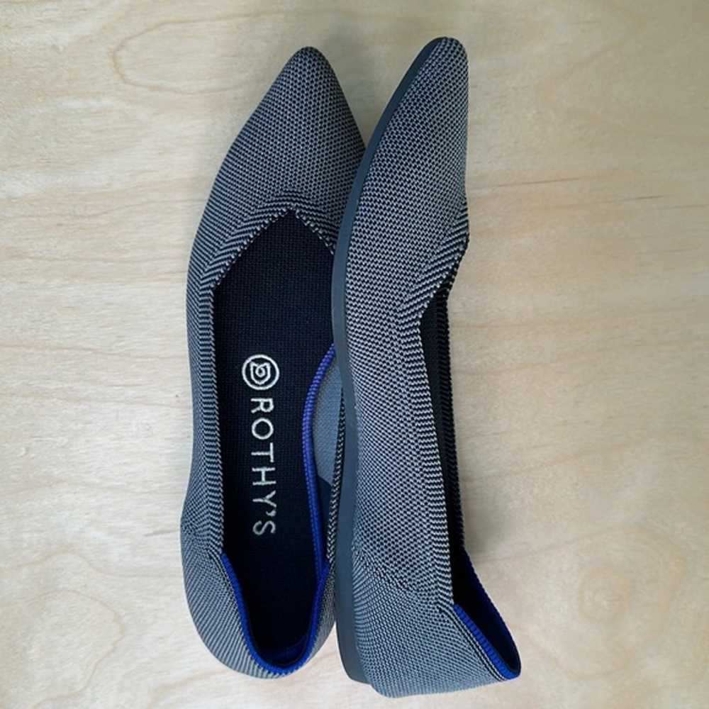 RARE!!! Retired Charcoal Grey Rothys Point Flats … - image 2