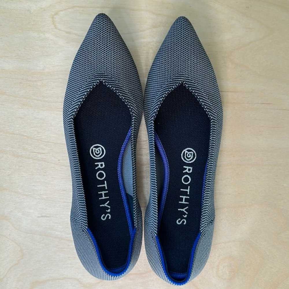 RARE!!! Retired Charcoal Grey Rothys Point Flats … - image 3