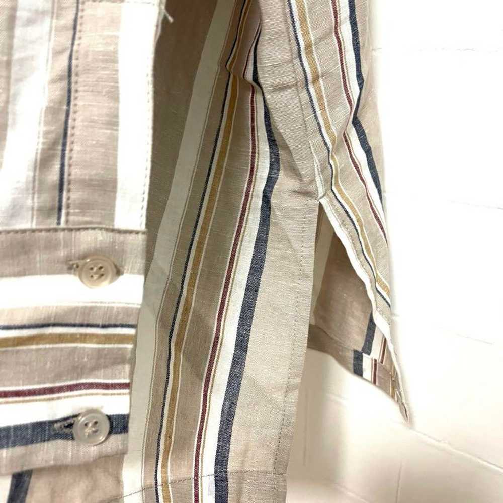 select MOCA by son Linen Multi-Stripe Overshirt - image 10