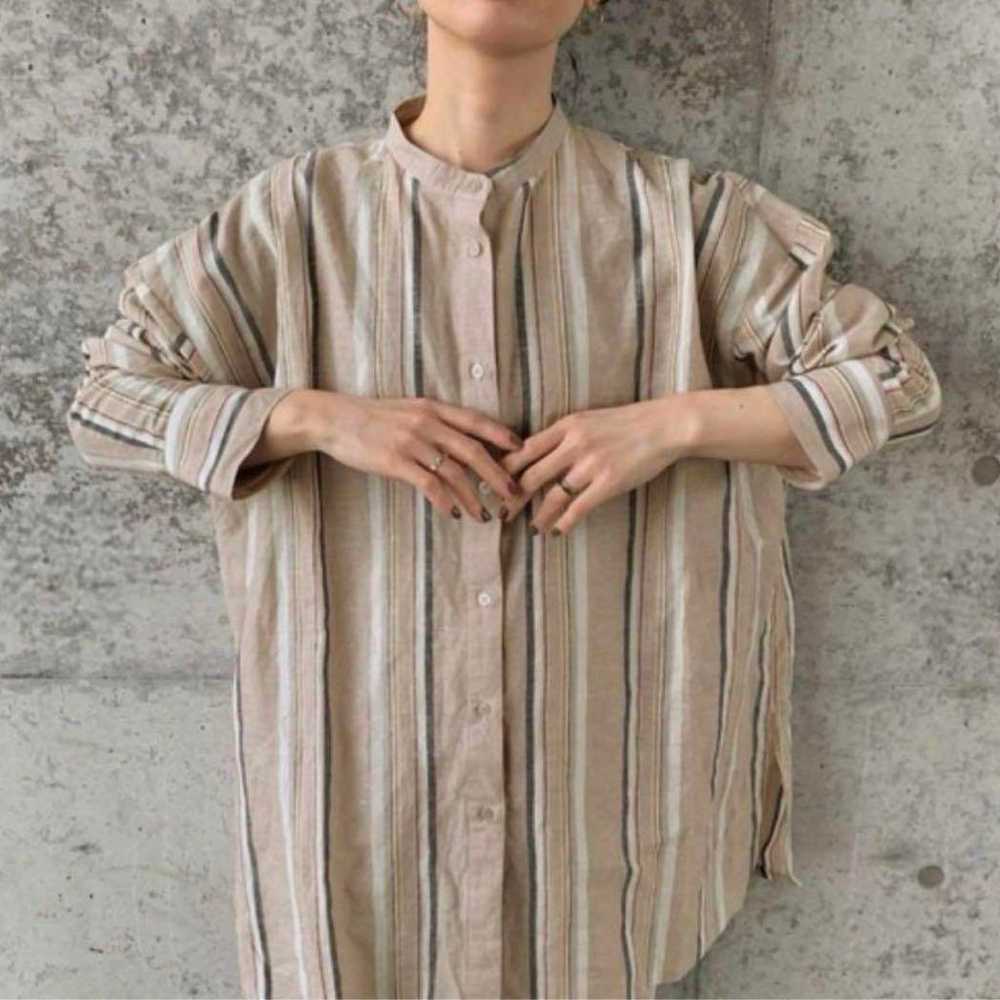 select MOCA by son Linen Multi-Stripe Overshirt - image 1