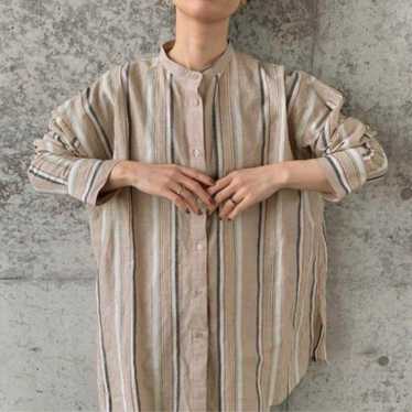 select MOCA by son Linen Multi-Stripe Overshirt - image 1