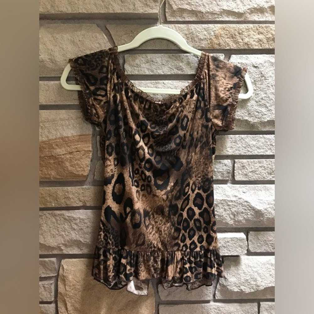 Vintage Y2k Newport scrunch animal leopard print … - image 2