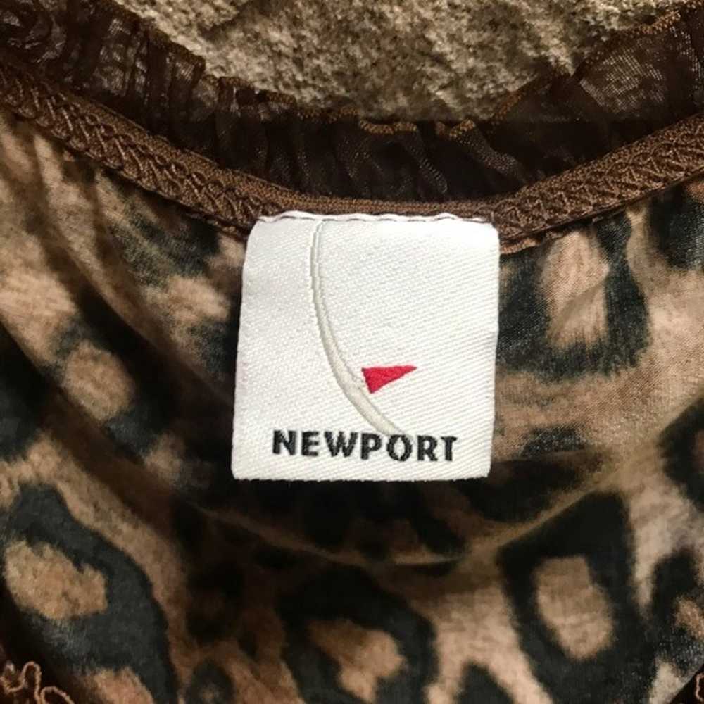 Vintage Y2k Newport scrunch animal leopard print … - image 4