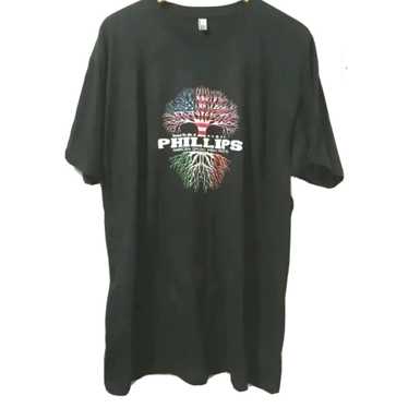 Vintage Men's 2XL Short Sleeve Black Cotton Graph… - image 1