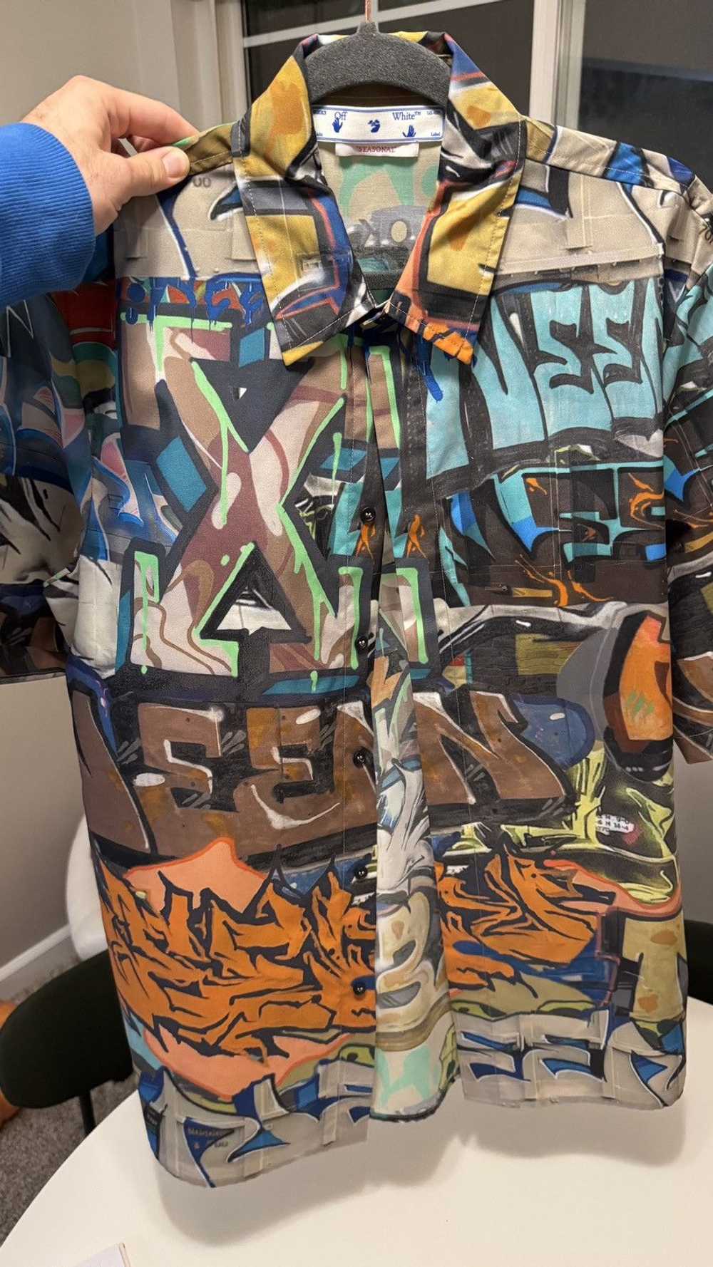 Off-White Off-White Neen Graffiti Button Up Shirt - image 2