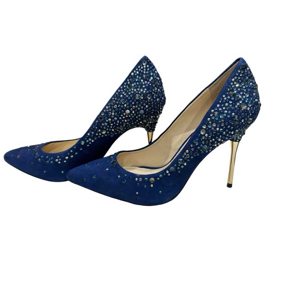 Vince Camuto Blue Suede Rhinestone Women’s Pumps … - image 2