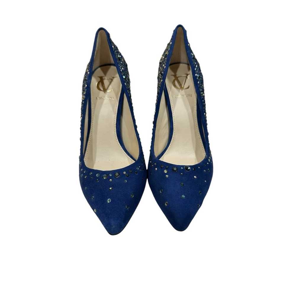 Vince Camuto Blue Suede Rhinestone Women’s Pumps … - image 3