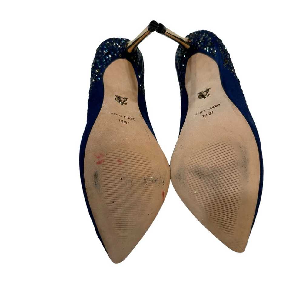 Vince Camuto Blue Suede Rhinestone Women’s Pumps … - image 5