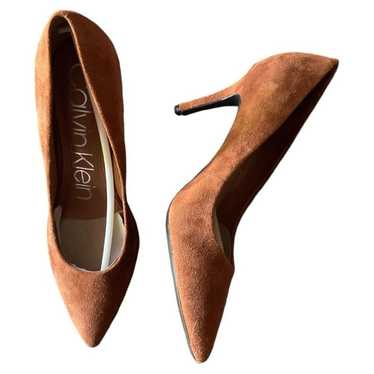 Calvin Klein Gayle Leather Suede Stiletto Pumps He