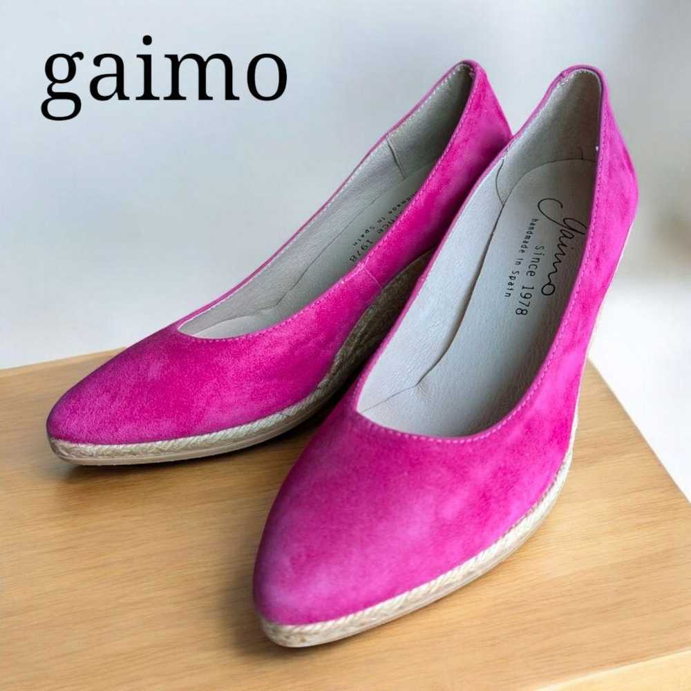 Unused Gaimo pink wedge sole pumps espadrille. - image 1