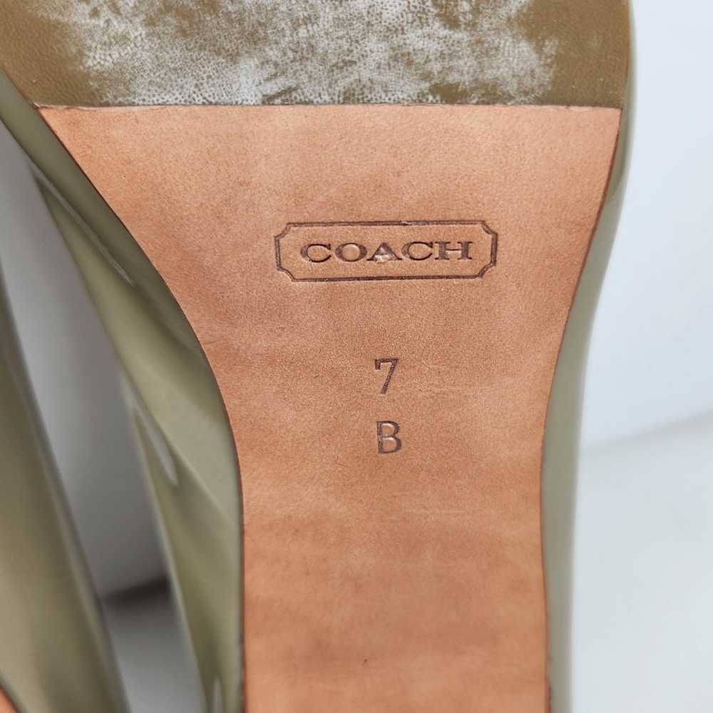 COACH Helaine Womens 7B Peep Toe Patent Leather B… - image 10