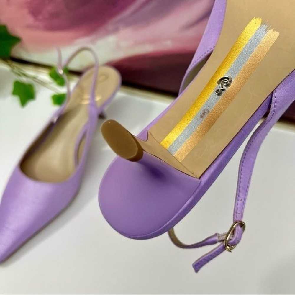 Sam Edelman Bianca Satin Slingback Pump in Lilac … - image 10