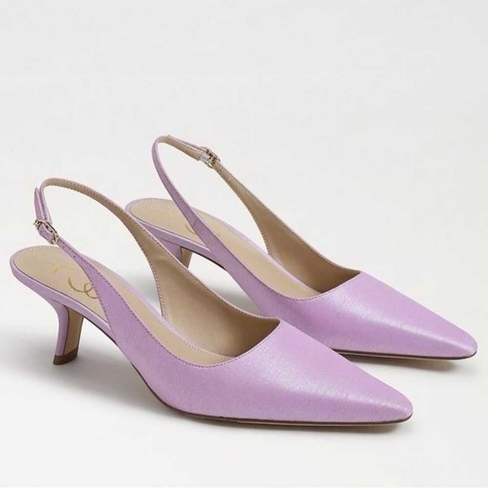 Sam Edelman Bianca Satin Slingback Pump in Lilac … - image 1