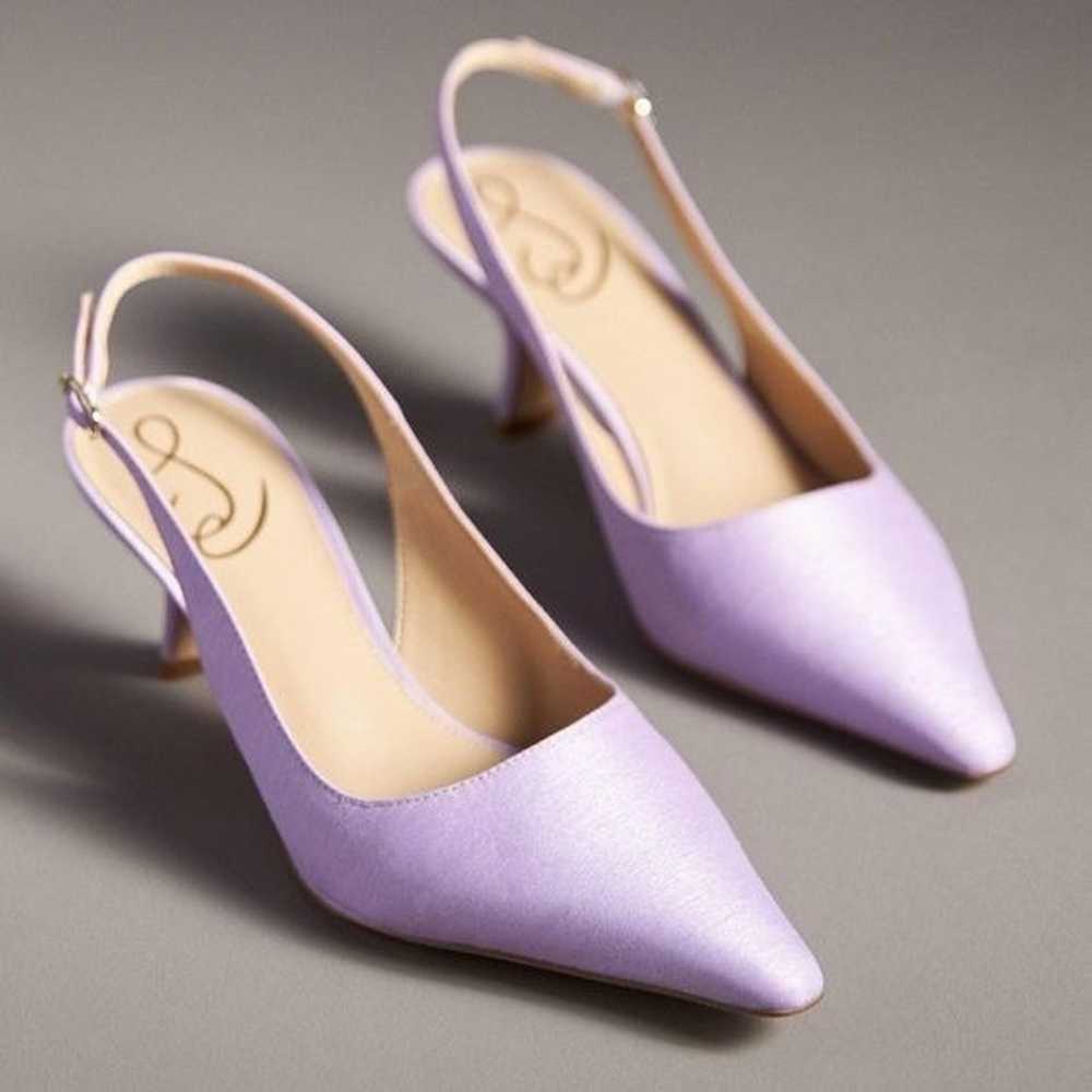 Sam Edelman Bianca Satin Slingback Pump in Lilac … - image 2