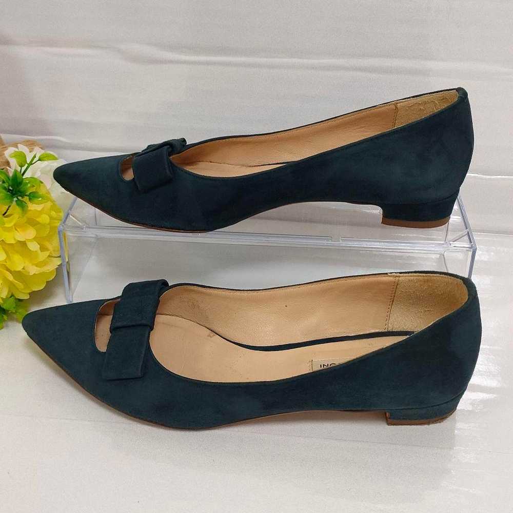 Fabio Rusconi Ribbon Pumps Suede Navy Low Heels S… - image 8