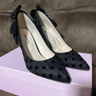 DIANA Black Polka Dot High Heel Pumps - image 1