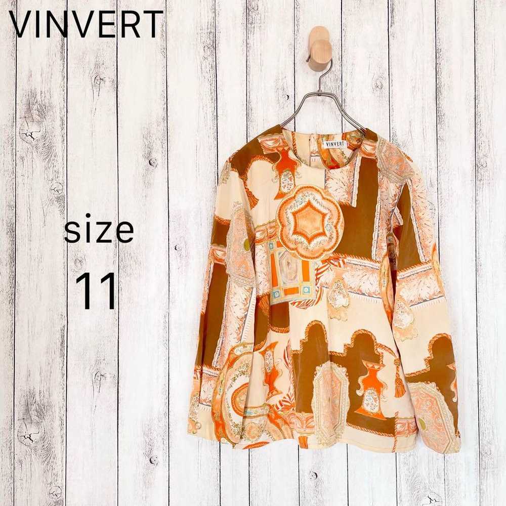 【VINVERT】Bambeel Design Blouse Showa Retro All-ov… - image 1