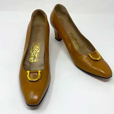 Salvatore Ferragamo Leather Buckle Pumps - image 1