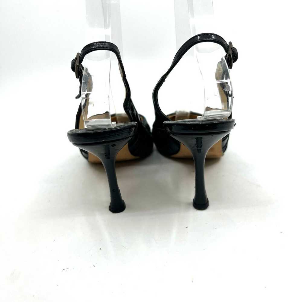 Jimmy Choo Black Leather Slingback Heels Women's … - image 6