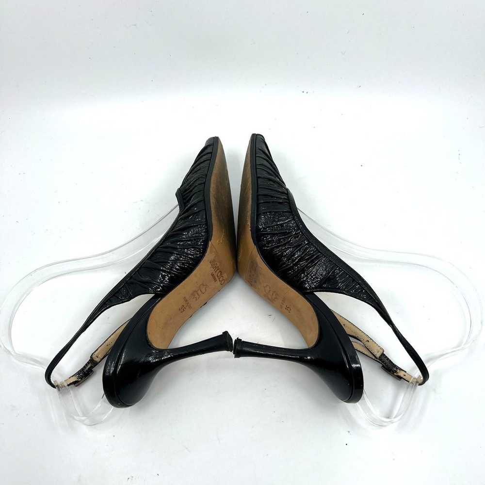 Jimmy Choo Black Leather Slingback Heels Women's … - image 7