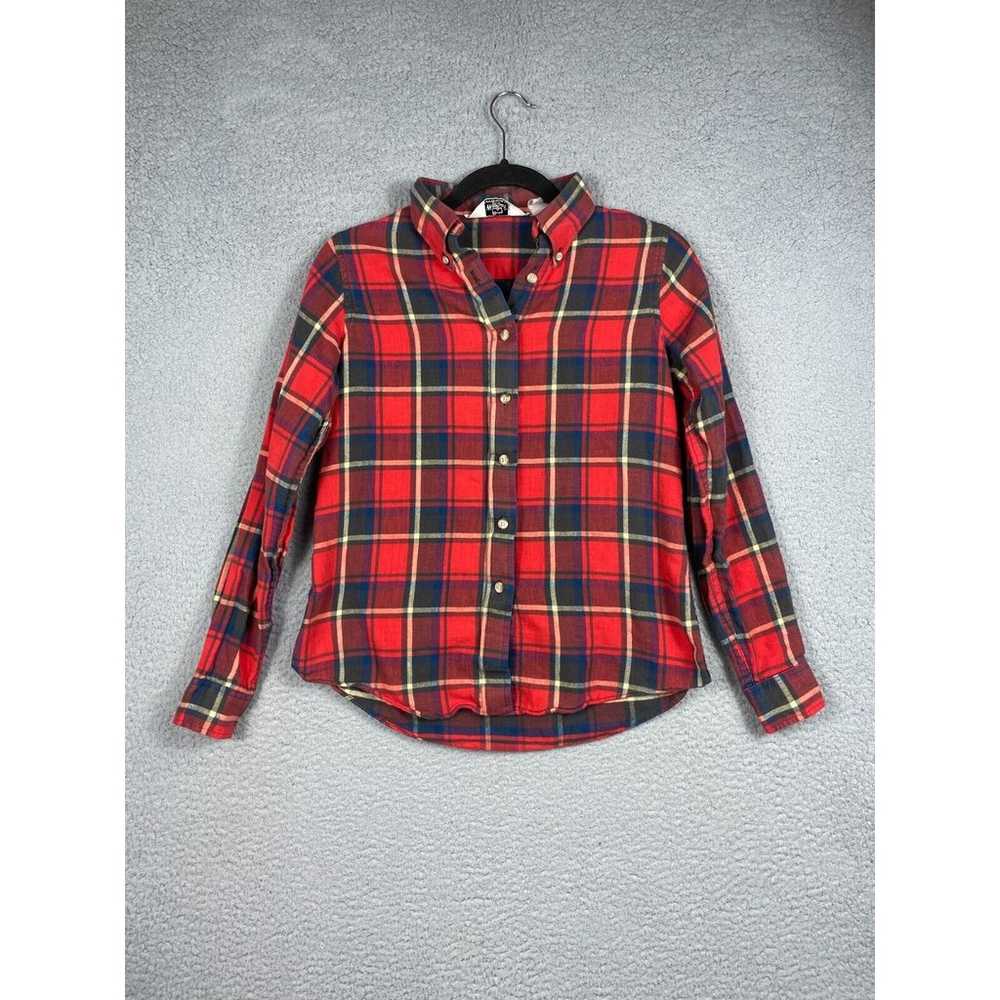 Vintage Woolrich Womens Size 9/10 Red Plaid Flann… - image 1