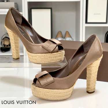 Louis Vuitton Satin Espadrille Ribbon Open-toe Pu… - image 1