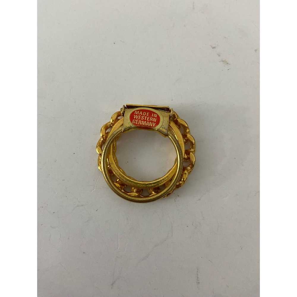 Vintage Vintage west Germany gold tone round broo… - image 2