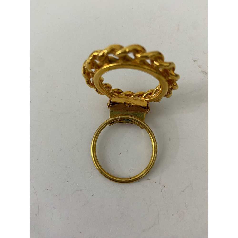 Vintage Vintage west Germany gold tone round broo… - image 3