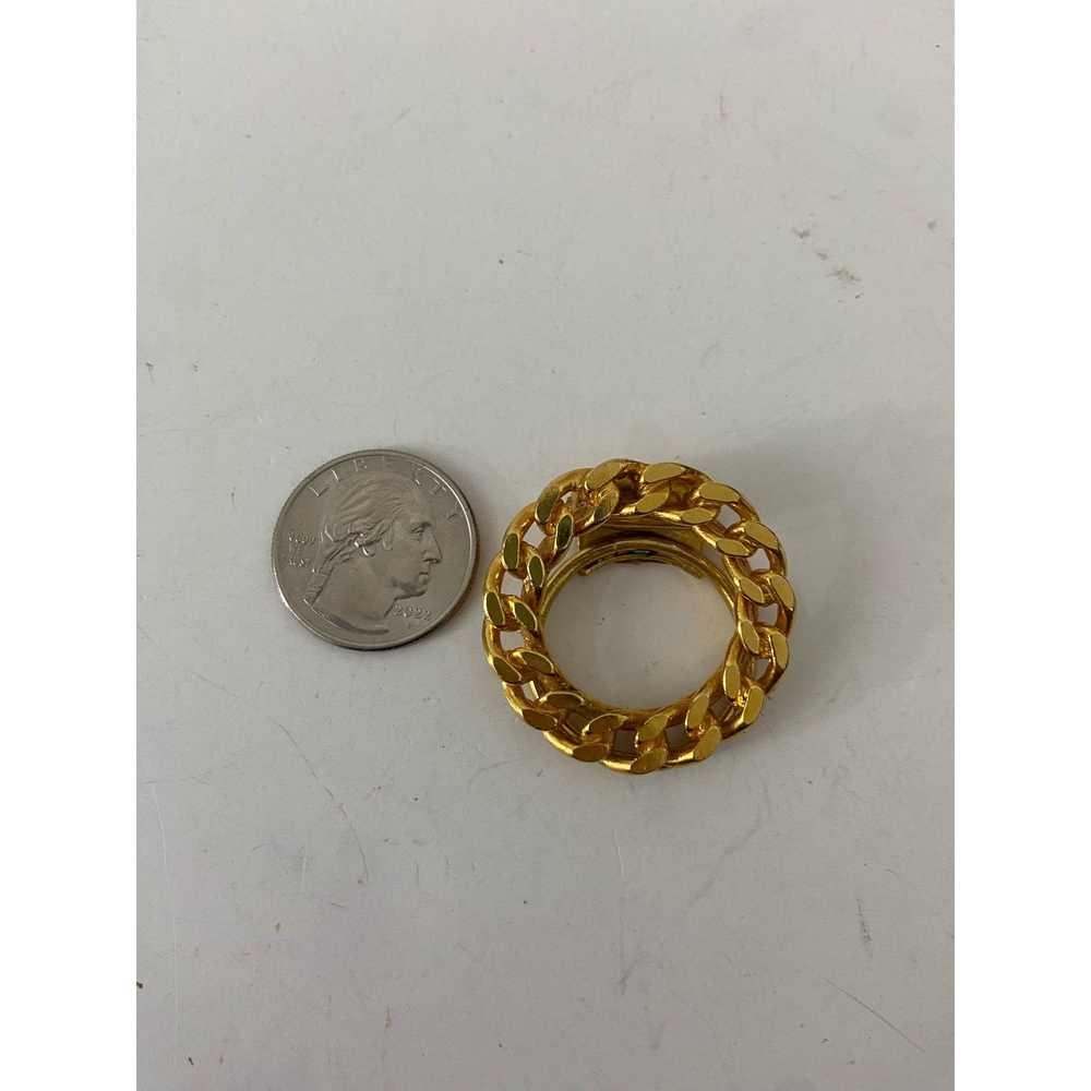 Vintage Vintage west Germany gold tone round broo… - image 4