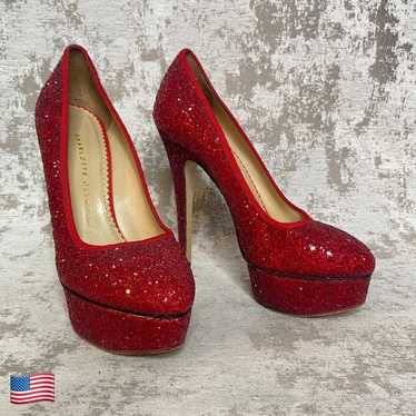 Charlotte Olympia Priscilla Glitter Platform Stile