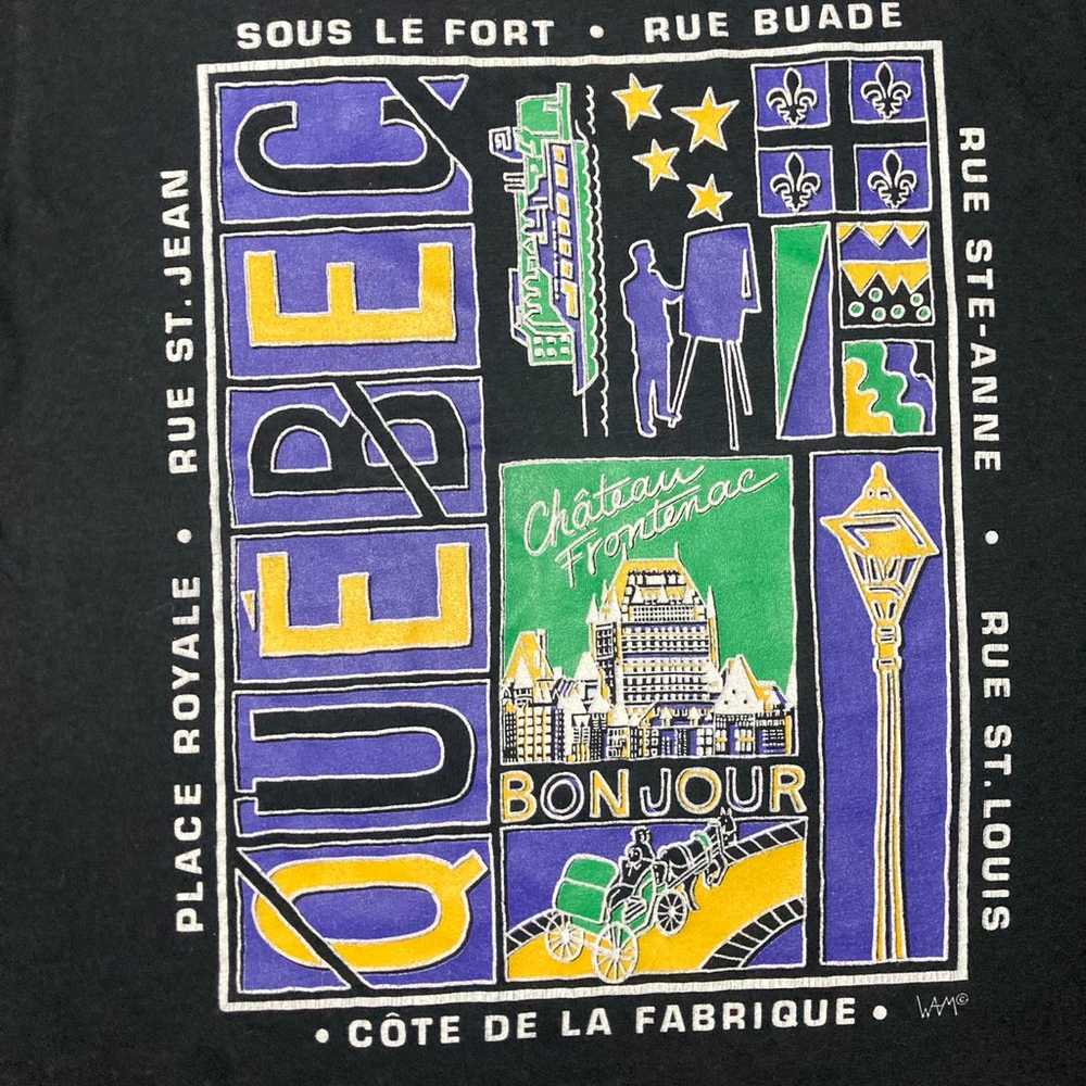 Vintage Single Stitch Quebec T-Shirt Estimated Si… - image 2