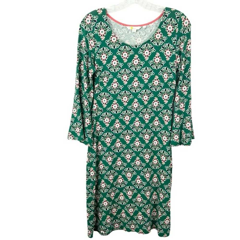 Boden Miriam Bell Sleeve Jersey Knit Green Print … - image 3