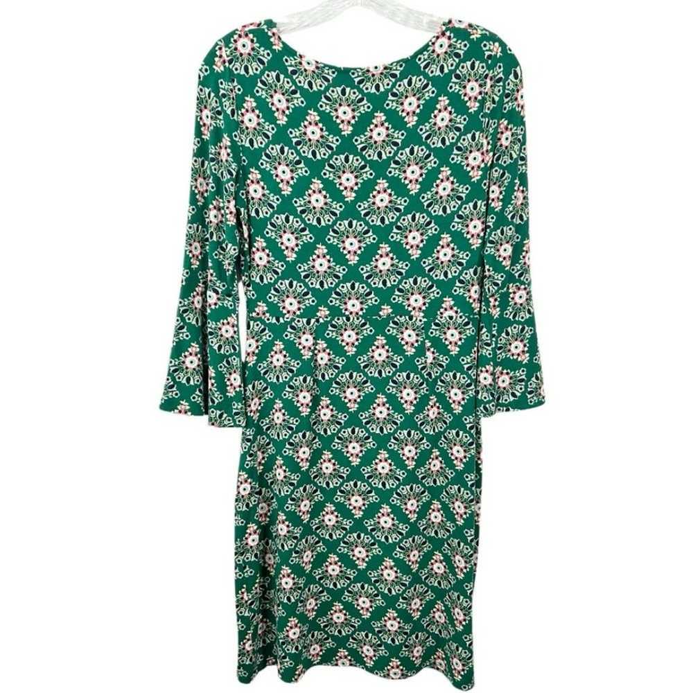 Boden Miriam Bell Sleeve Jersey Knit Green Print … - image 6