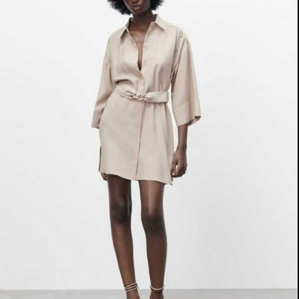 Zara belted shirt dress size small - image 1