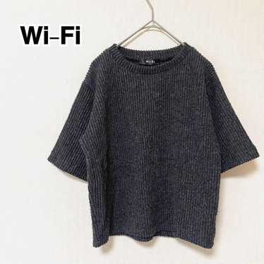 【Wi-Fi】Short-sleeved knitwear/Black/Grey/Simple/C… - image 1