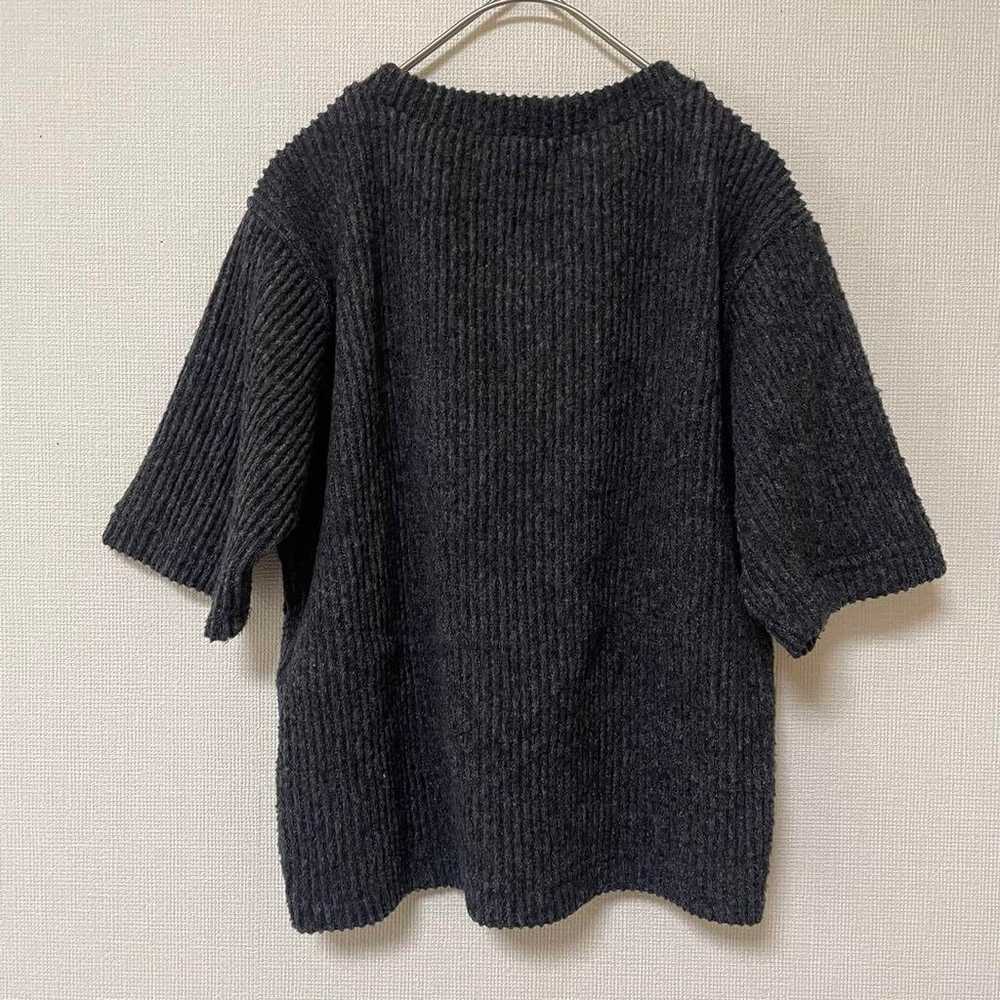 【Wi-Fi】Short-sleeved knitwear/Black/Grey/Simple/C… - image 6