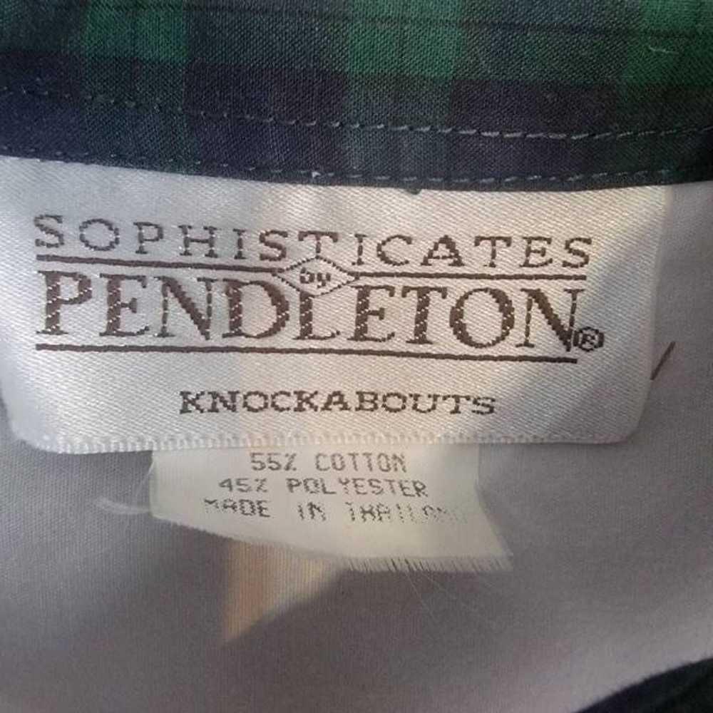 Vintage Sophisticates Pendleton White Button Fown… - image 6