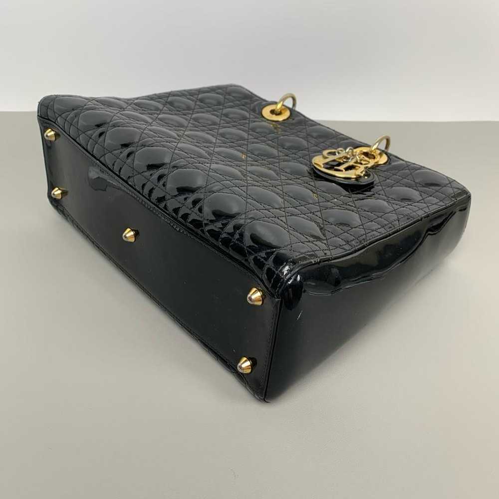 Dior Lady Dior patent leather handbag - image 6