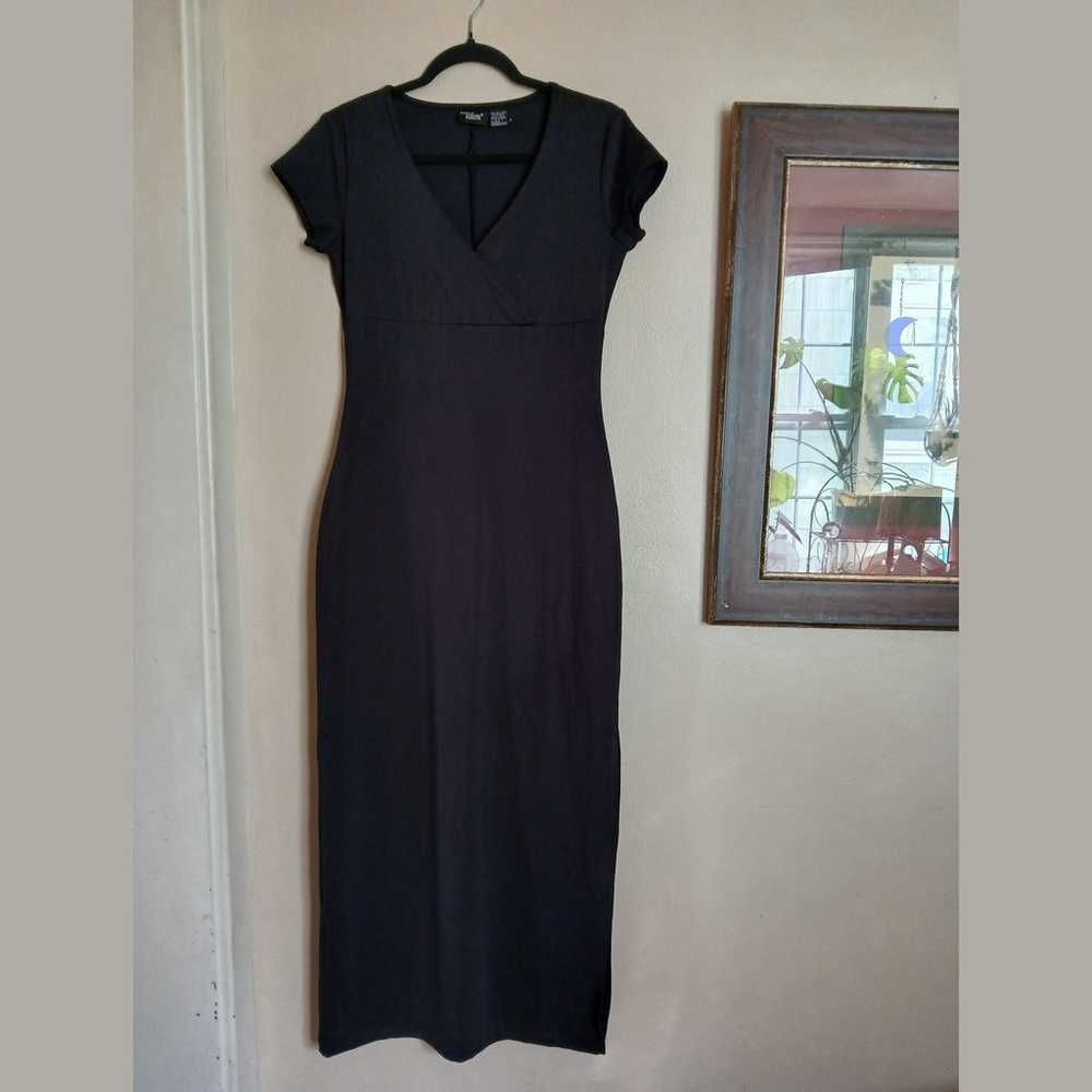 Vintage 90s Y2K black maxi whimsygoth dress - image 2