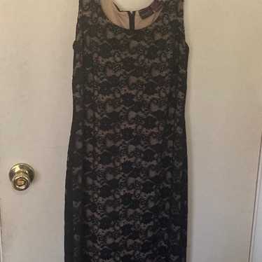 Vintage Newport News Shapefx Black Lace Sleeveles… - image 1