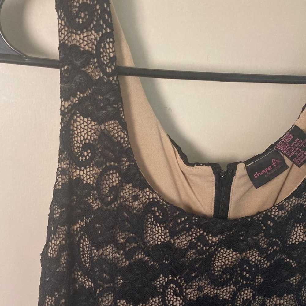 Vintage Newport News Shapefx Black Lace Sleeveles… - image 2