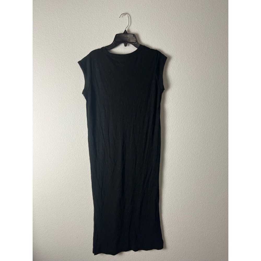 Madewell, Black Sleeveless Midi Knit Dress, Small - image 3