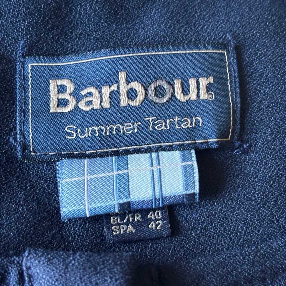 EUC Barbour Summer Tartan Carron Dress Navy Blue … - image 4