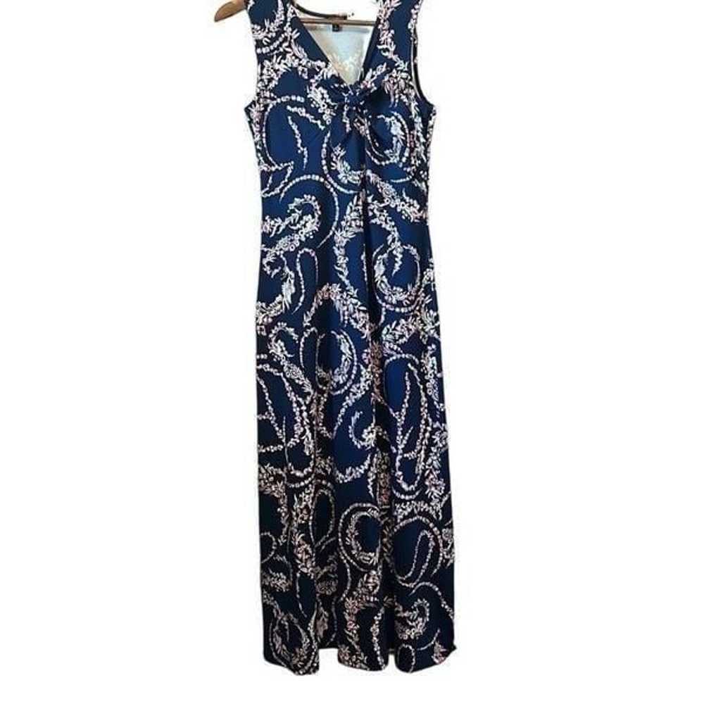 Talbots tie front floral maxi dress size Medium - image 1