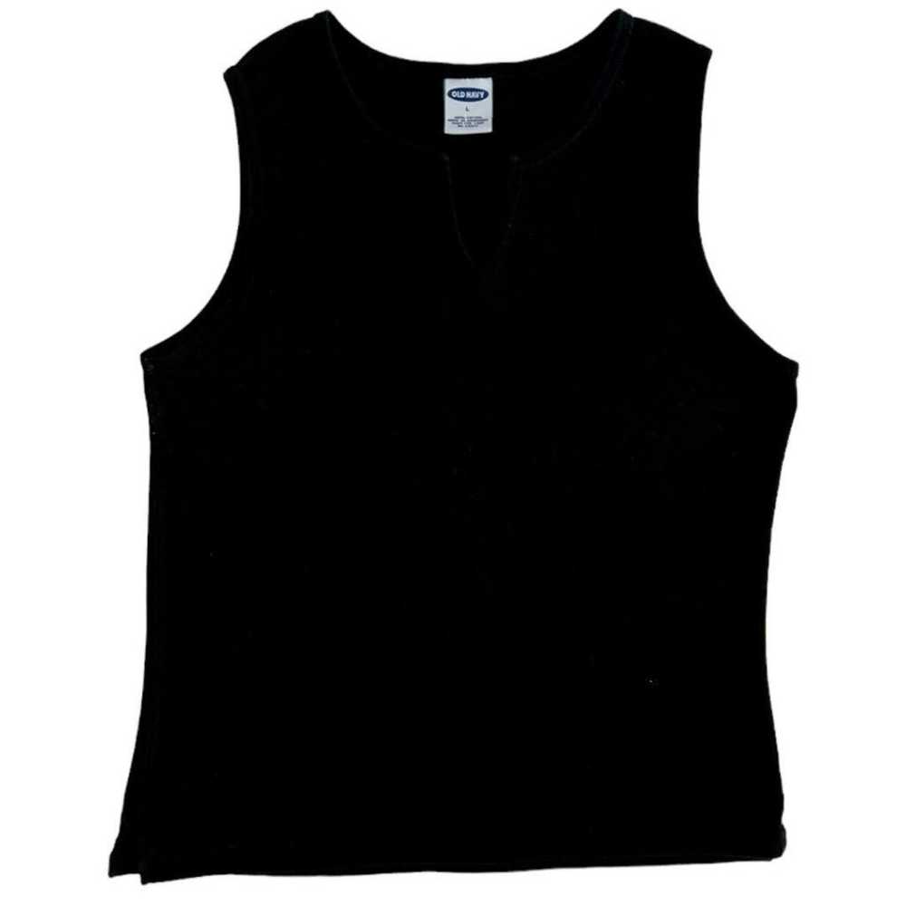 Vintage Notch Neckline Sleeveless Top - image 1