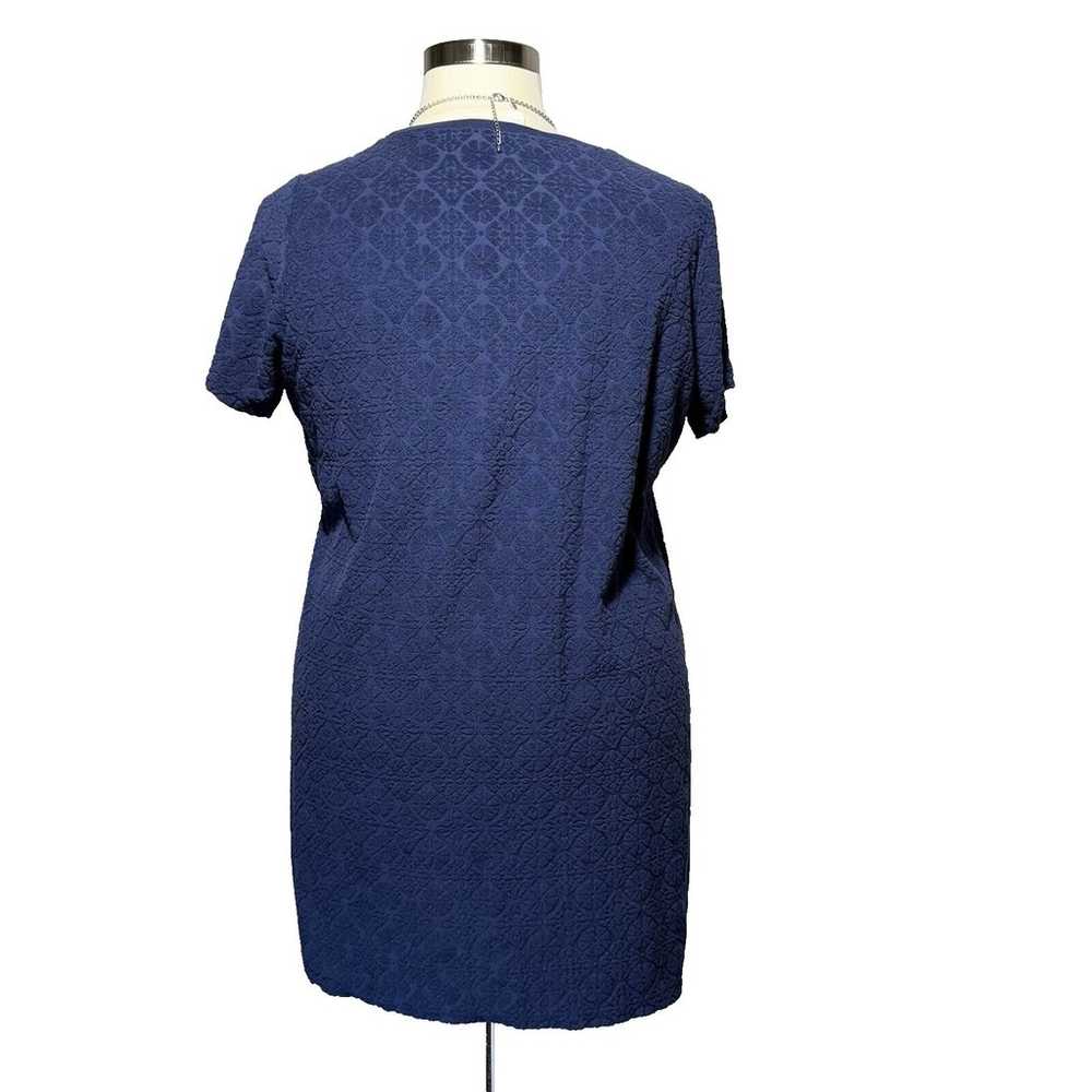 Lands End Dress Women's 1X Mini Short Sleeve Blue… - image 3