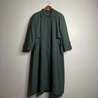 Jones New York 90s Vintage Dark Green Trench Coat - image 1